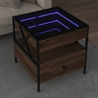 Mesa de centro con Infinity LED blanco 40x40x50 cm