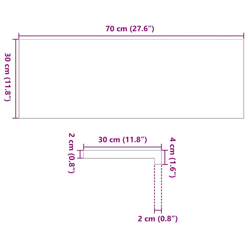 Peldaños de escalera 12 uds madera maciza 70x30x2 cm