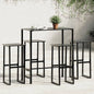 Juego de mesa alta y taburetes de jardín 11 piezas acero negro