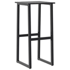 Juego de mesa alta y taburetes de jardín 11 piezas acero negro