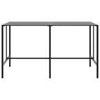 Juego de mesa alta y taburetes de jardín 11 piezas acero negro