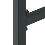 Juego de mesa alta y taburetes de jardín 11 piezas acero negro