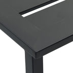 Juego de mesa alta y taburetes de jardín 11 piezas acero negro