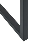 Juego de mesa alta y taburetes de jardín 11 piezas acero negro