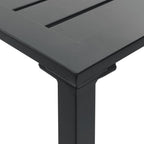 Juego de mesa alta y taburetes de jardín 11 piezas acero negro