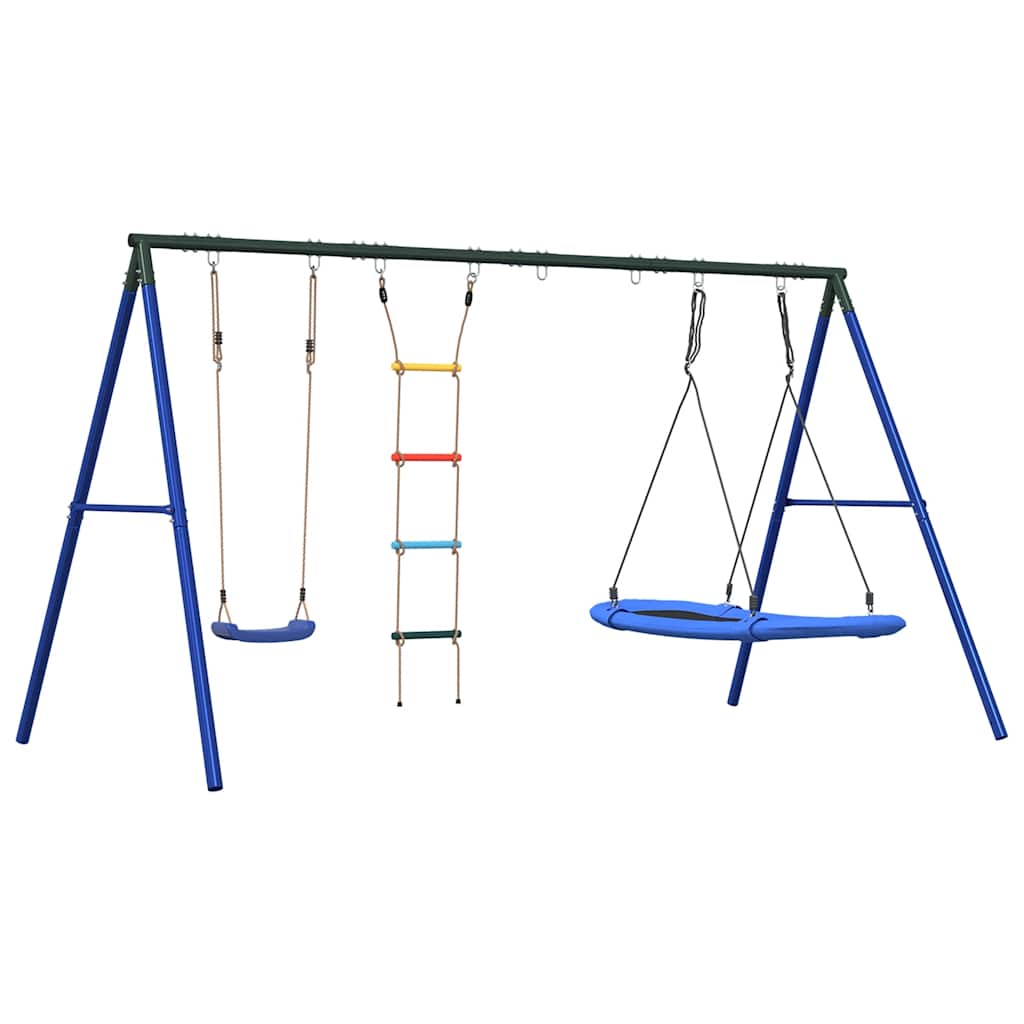 Juego de columpios con columpio, escalera y columpio nido