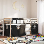 Cama con techo madera maciza de pino blanco 80x200 cm