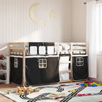 Cama con techo madera maciza de pino blanco 80x200 cm