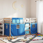 Cama con techo madera maciza de pino blanco 80x200 cm