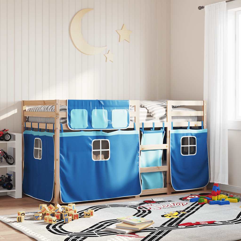 Cama con techo madera maciza de pino blanco 80x200 cm