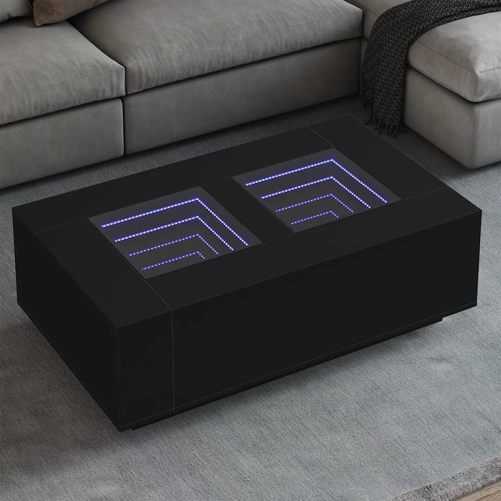 Mesa de centro con Infinity LED blanco 40x40x50 cm