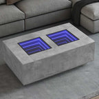 Mesa de centro con Infinity LED blanco 40x40x50 cm