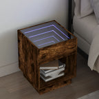 Mesa de centro con Infinity LED gris Sonoma 40x40x30 cm