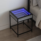 Mesa de centro con Infinity LED gris Sonoma 40x40x30 cm
