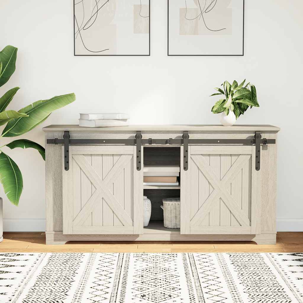 Kit de puerta corredera de armario acero carbono 122 cm