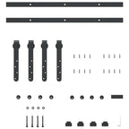 Kit de puerta corredera de armario acero carbono 122 cm