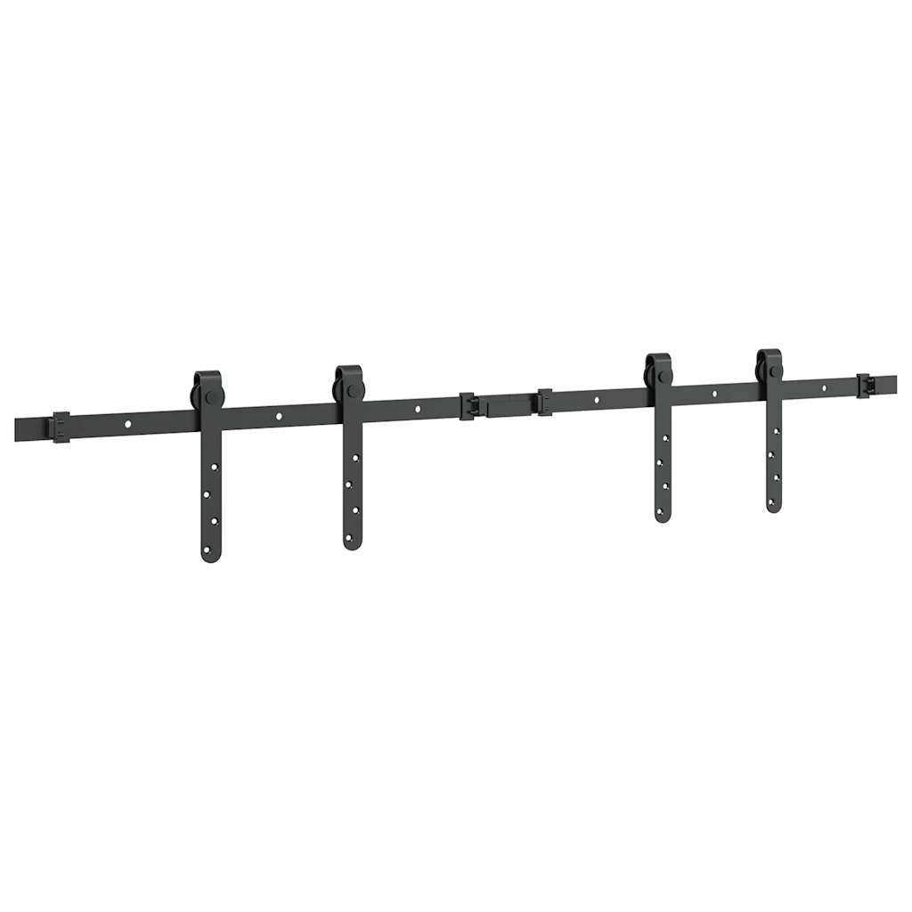 Kit de puerta corredera de armario acero carbono 122 cm