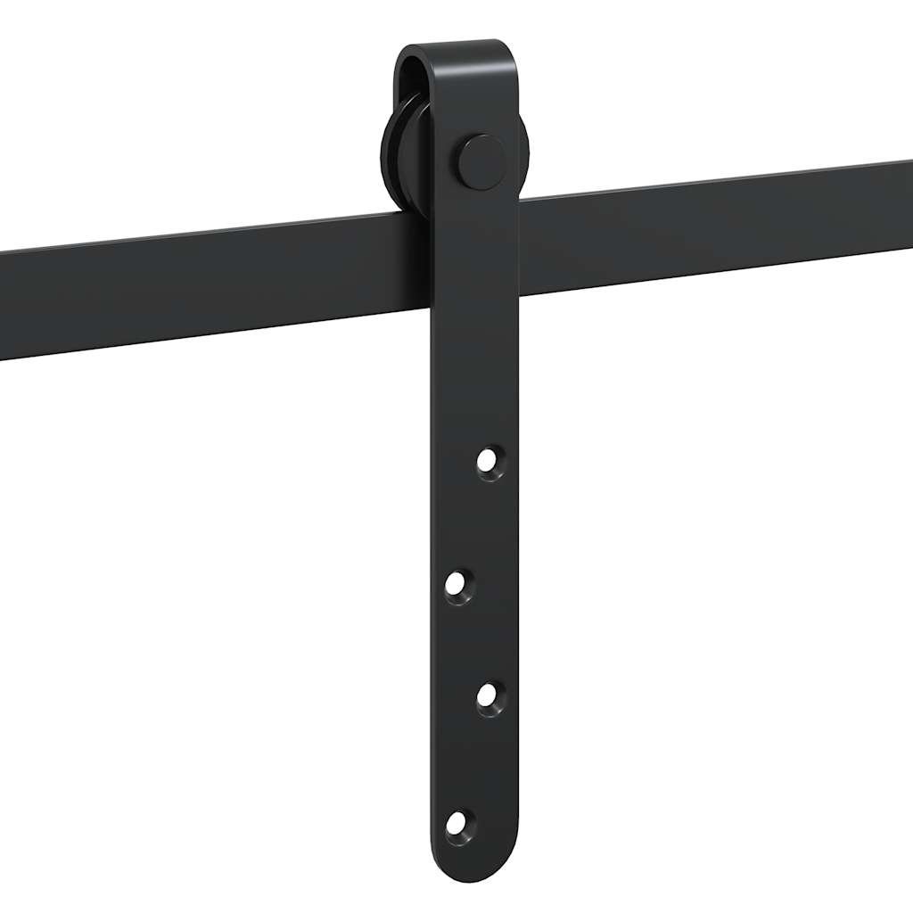 Kit de puerta corredera de armario acero carbono 122 cm