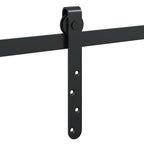 Kit de puerta corredera de armario acero carbono 122 cm