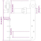 Kit de puerta corredera de armario acero carbono 122 cm