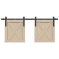 Kit de puerta corredera de armario acero carbono 122 cm