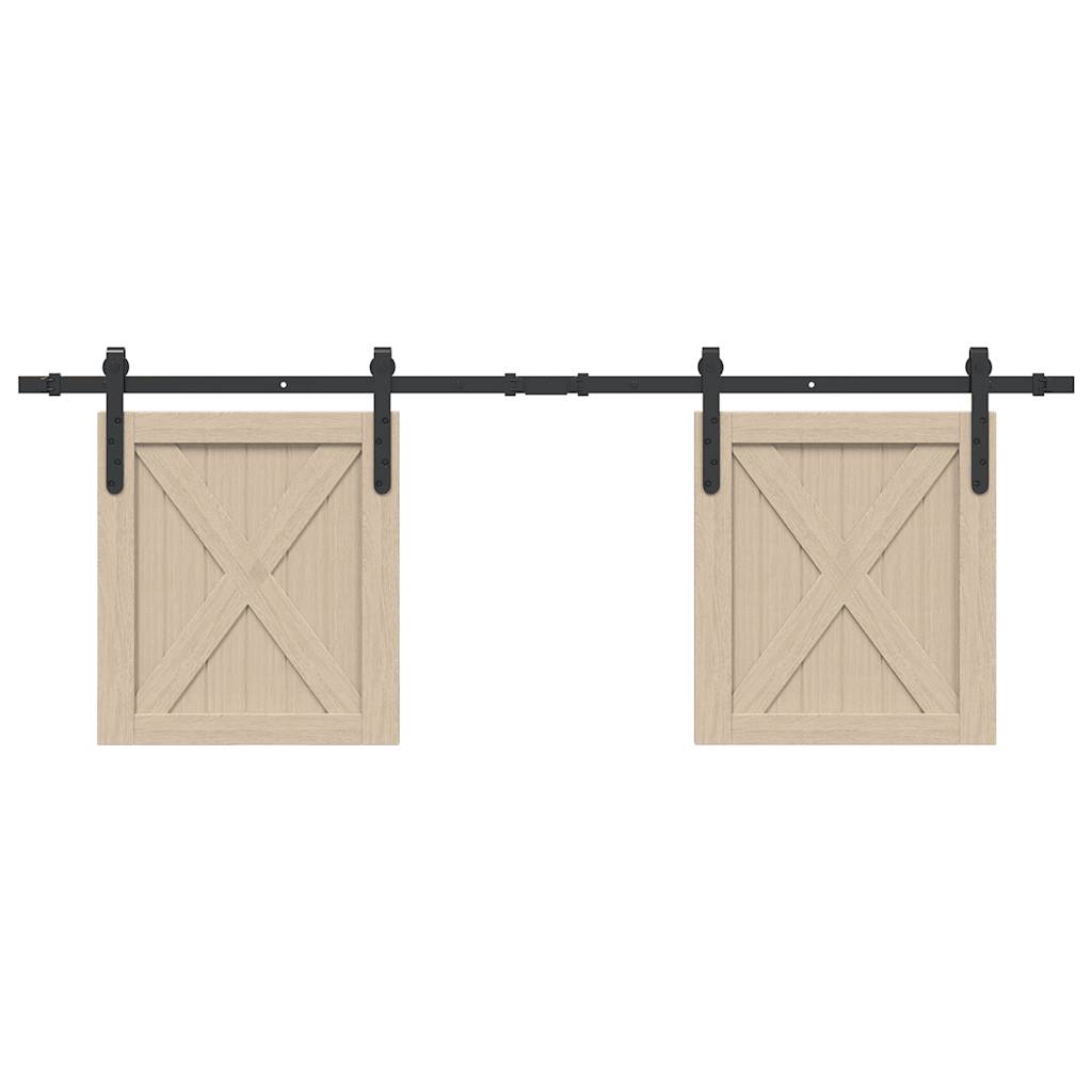 Kit de porta de correr para armário aço carbono 122 cm