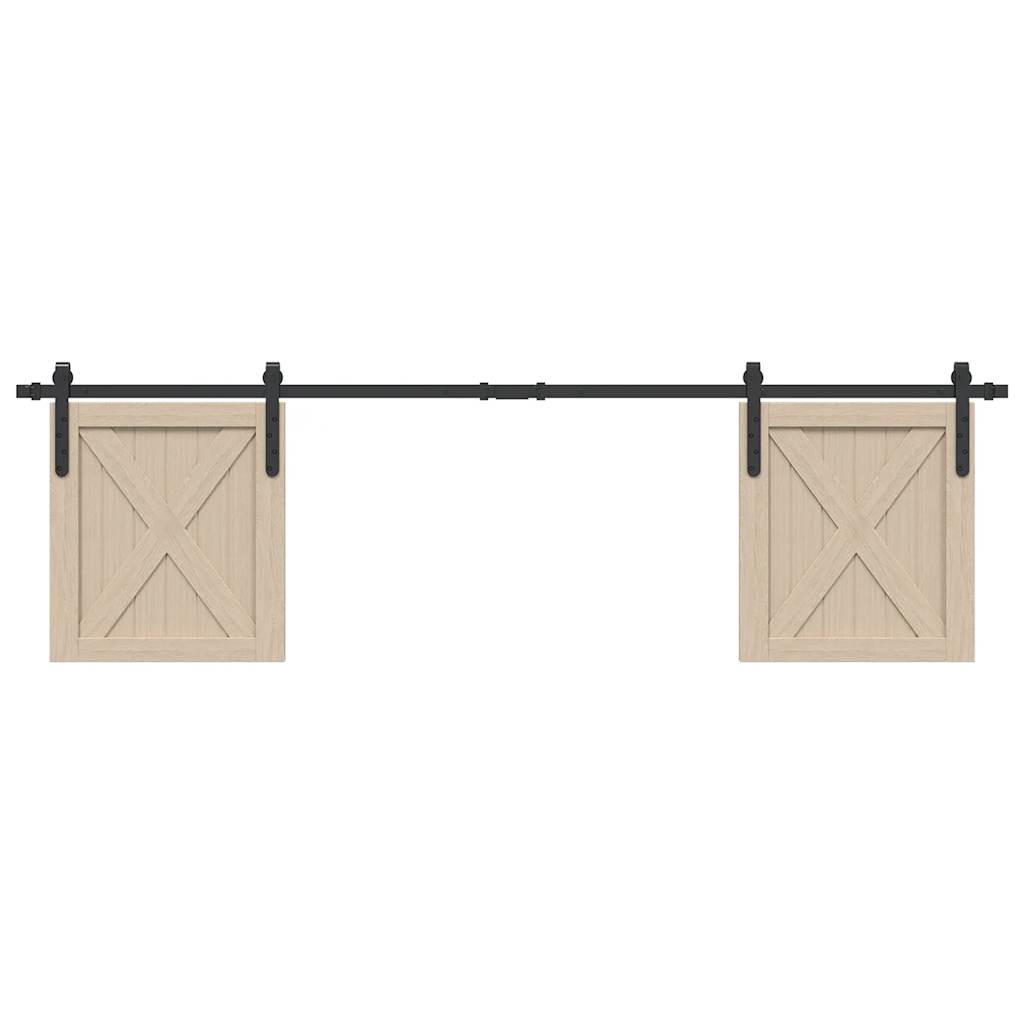 Kit de porta de correr para armário aço carbono 122 cm