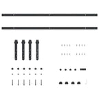 Kit de puerta corredera de armario acero carbono 200 cm