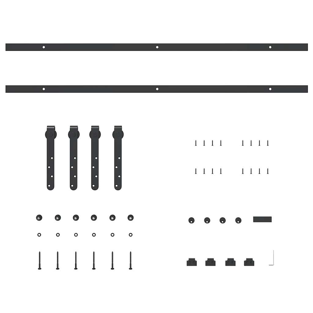 Kit de puerta corredera de armario acero carbono 200 cm