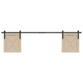 Kit de puerta corredera de armario acero carbono 200 cm