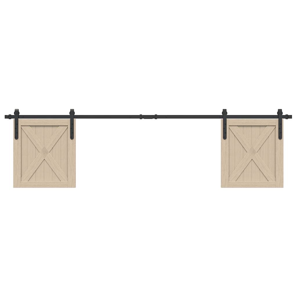 Kit de puerta corredera de armario acero carbono 200 cm