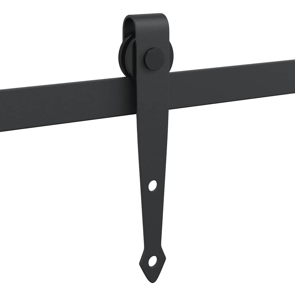 Kit de puerta corredera de armario acero carbono 183 cm