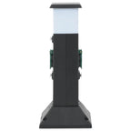 Columna de 2 enchufes de exterior con lámpara 16x16x39,5 cm