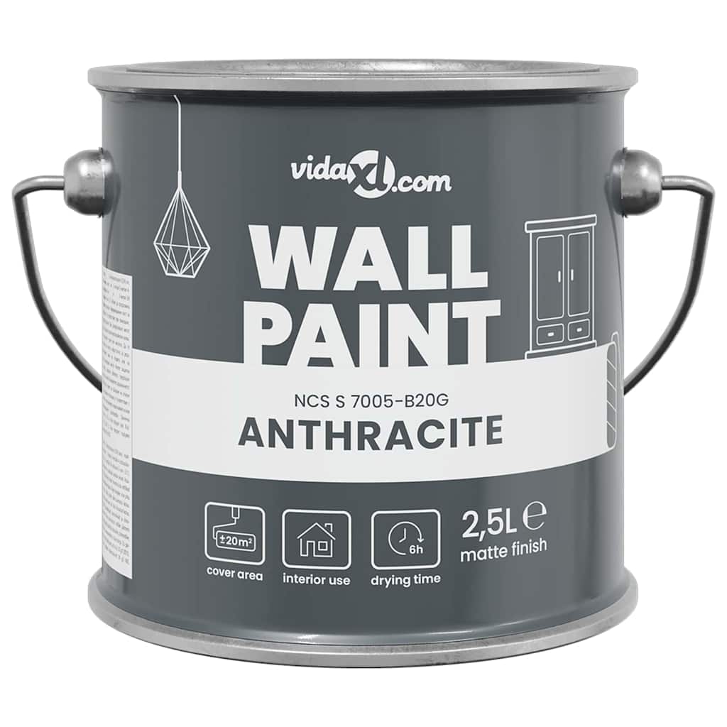 Pintura de pared Gris 2,5 L Impresión en pared