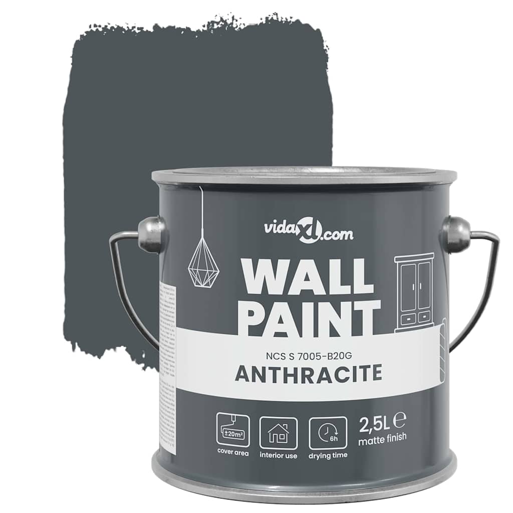 Pintura de pared Gris 2,5 L Impresión en pared