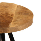 Set de mesa y taburetes de bar 5 piezas madera maciza de mango