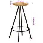Set de mesa y taburetes de bar 5 piezas madera maciza de mango
