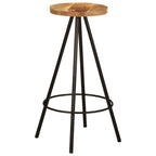 Set de mesa y taburetes de bar 5 piezas madera maciza de mango