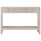 Mesa consola madera maciza de mango blanco 110x35x75 cm