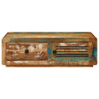 Mesa de centro de madera maciza reciclada 89x55x29 cm