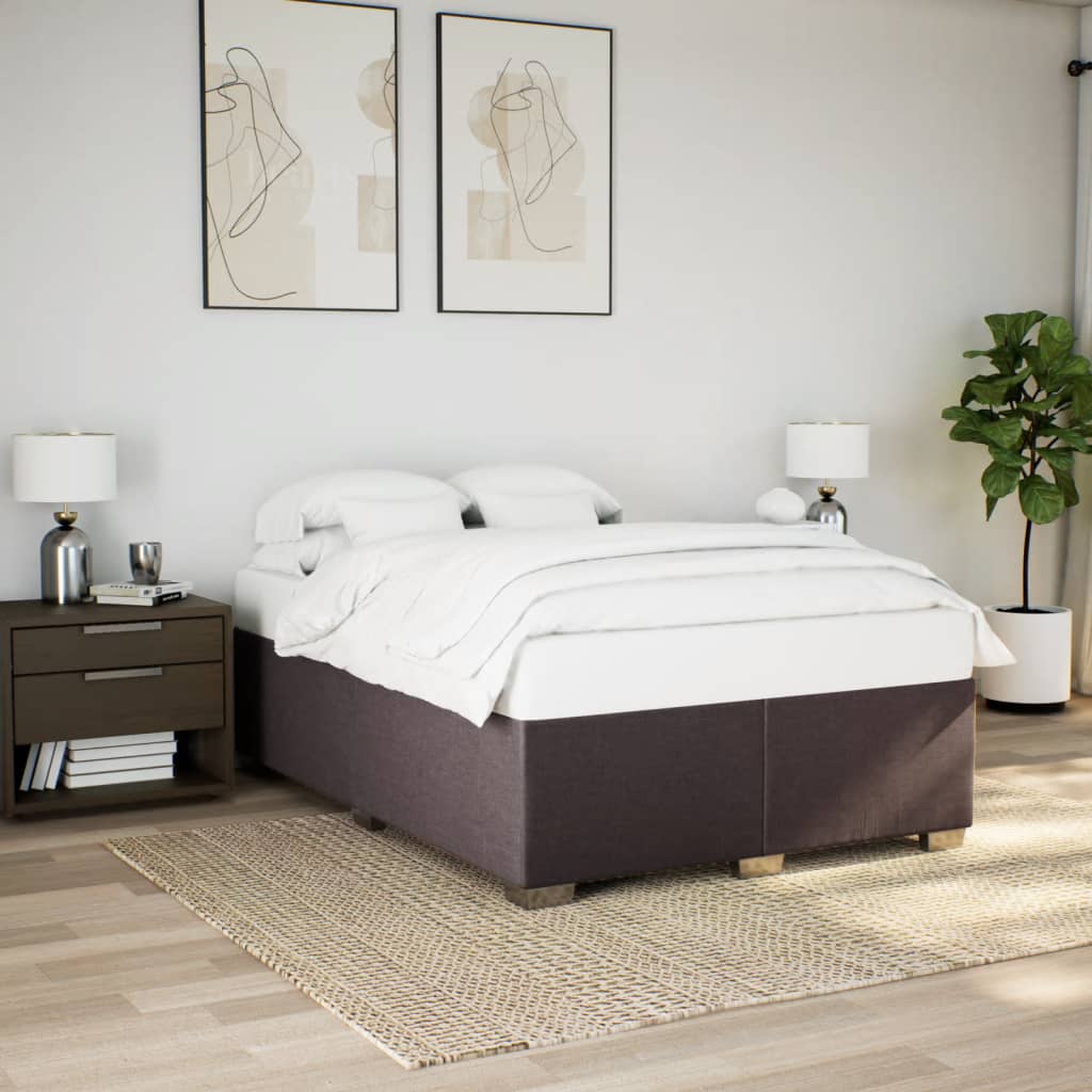 Cama sin colchón de tela gris oscuro 180x200 cm