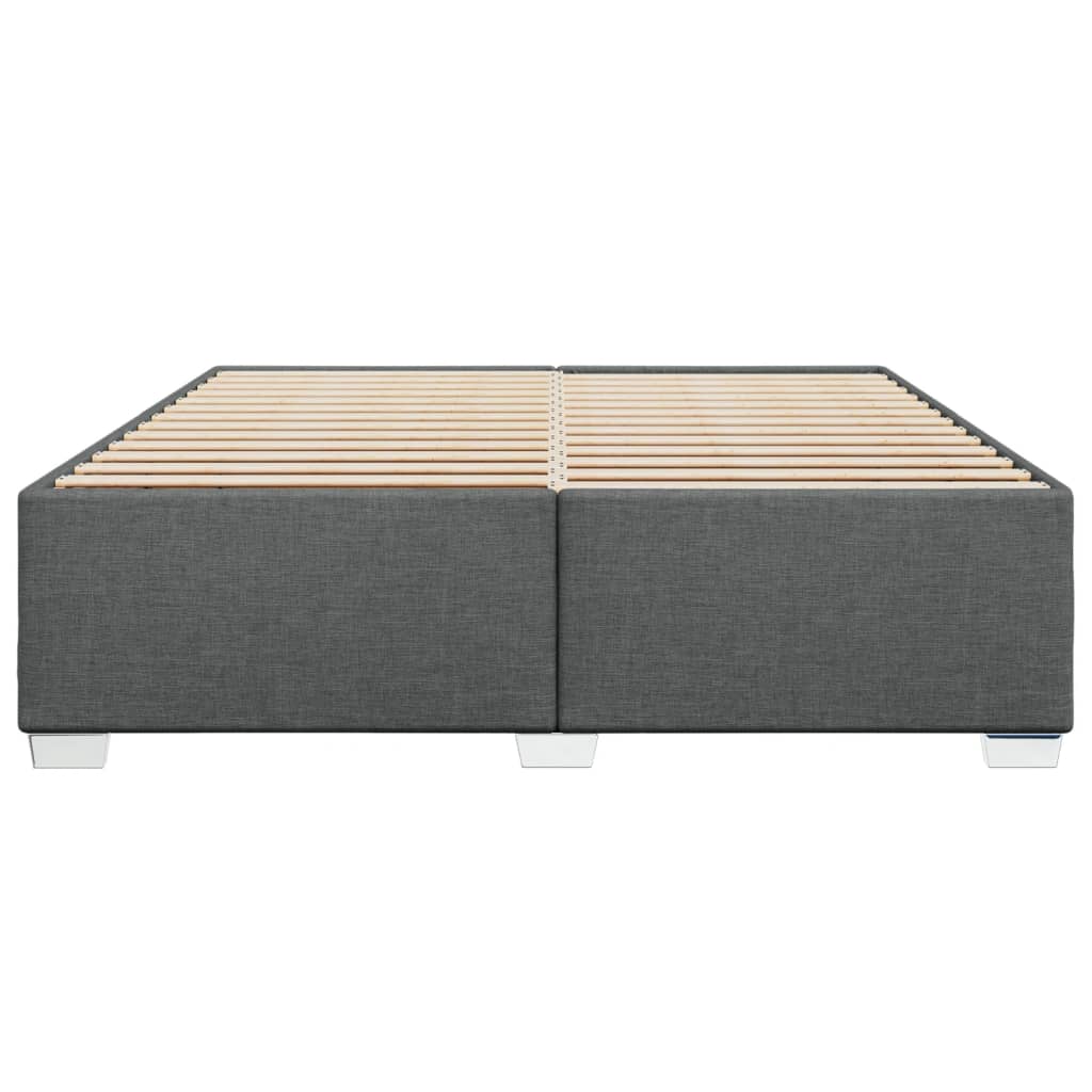 Cama sin colchón de tela gris oscuro 180x200 cm