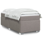 Cama box spring con colchón cuero sintético blanco 100x200 cm