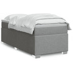 Cama box spring con colchón cuero sintético blanco 100x200 cm