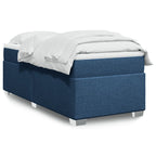 Cama box spring con colchón cuero sintético blanco 100x200 cm
