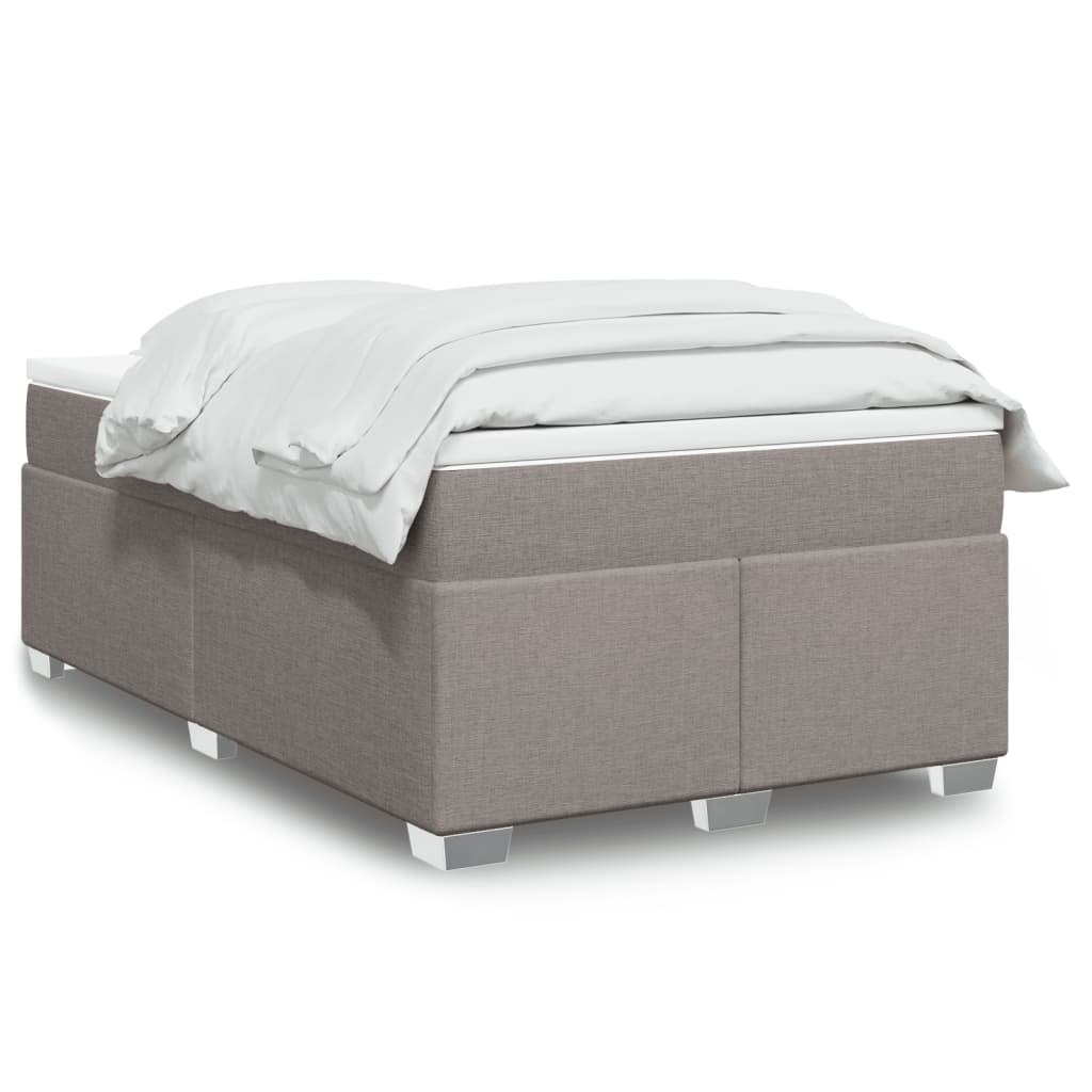 Cama box spring con colchón cuero sintético blanco 100x200 cm