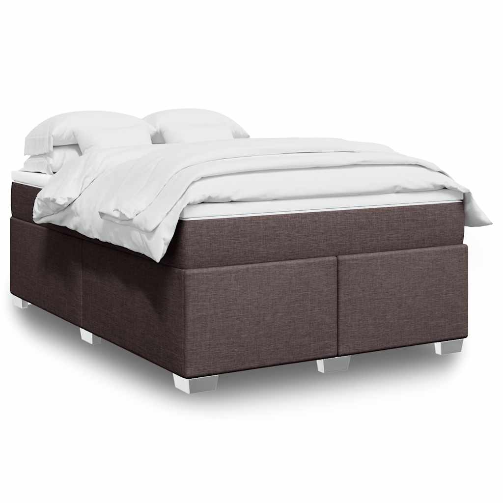 Cama box spring con colchón cuero sintético blanco 100x200 cm