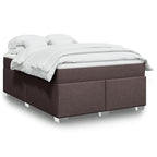 Cama box spring con colchón cuero sintético blanco 100x200 cm