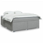 Cama box spring con colchón cuero sintético blanco 100x200 cm