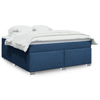 Cama box spring con colchón cuero sintético blanco 100x200 cm